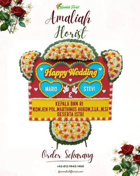 Papan Bunga Pernikahan Leran